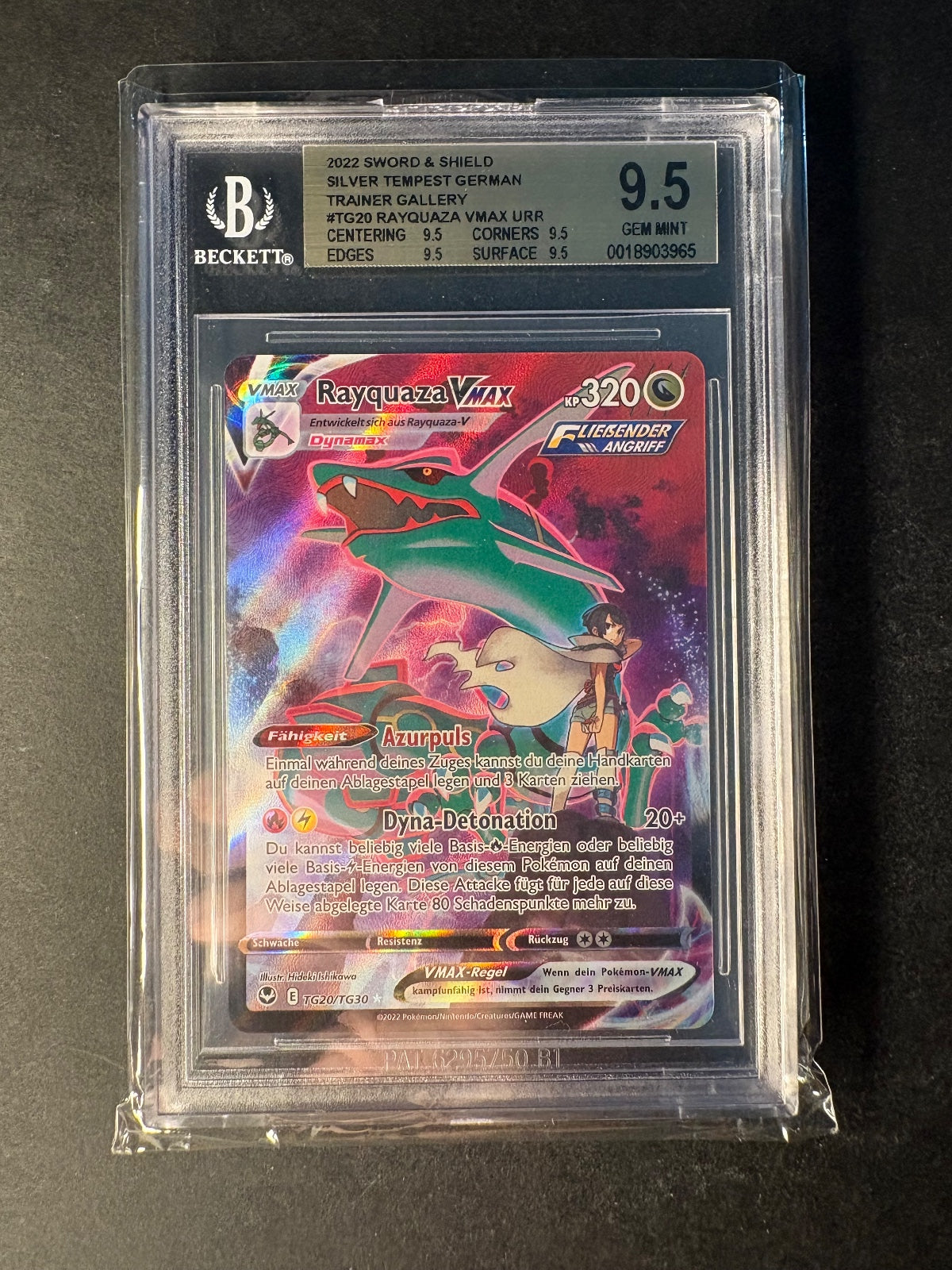 Pokemon Rayquaza VMAX TG20/TG30 Drache 2022 Silberne Sturmwinde NM PSA/BGS 9.5