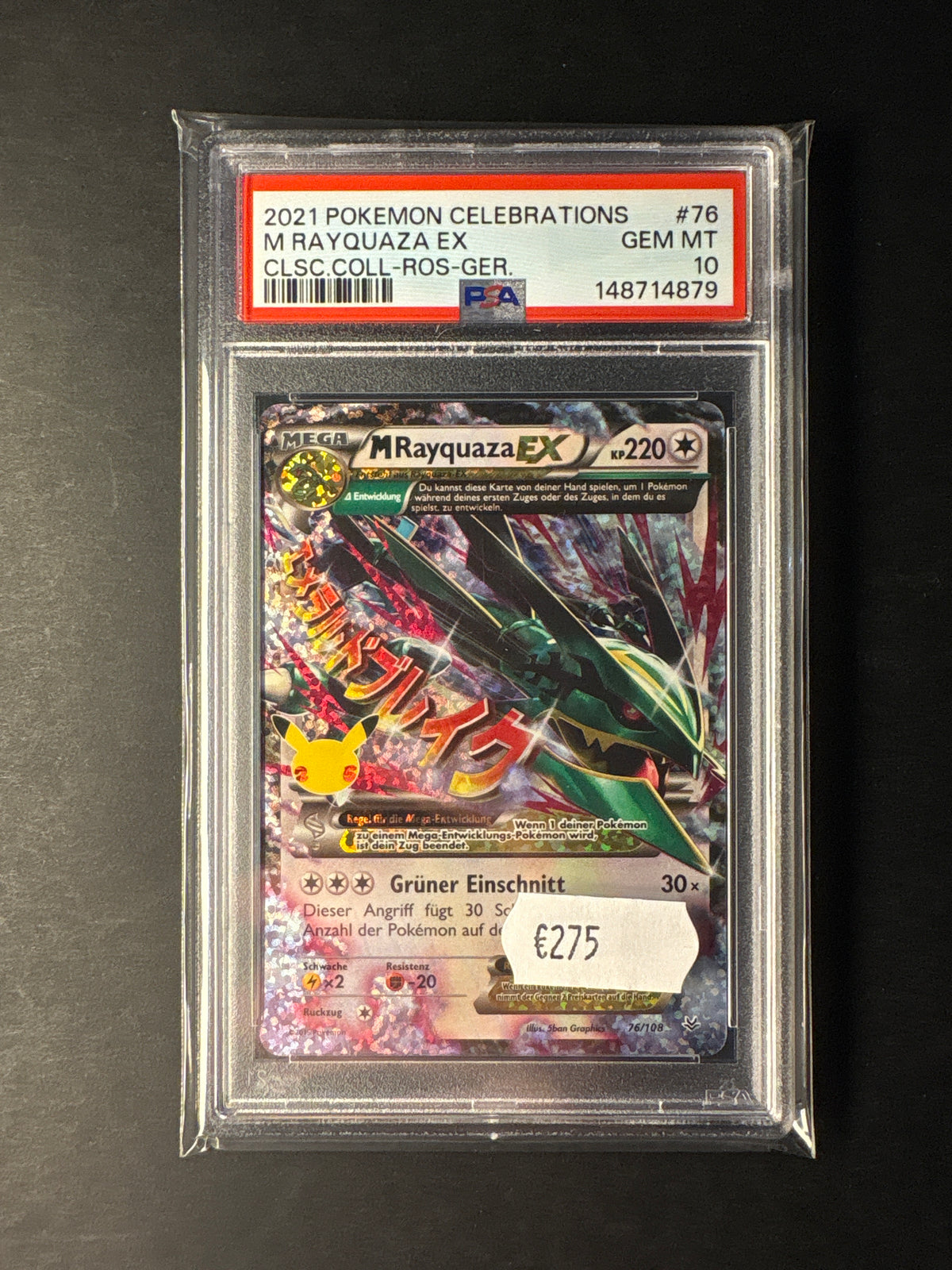 Pokémon celebrations MRayquaza 76/108 deutsch psa 10