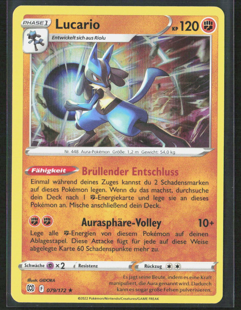 Pokemon TCG Lucario 19 Kampf 2010 Entfesselt NM