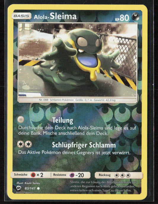 Pokemon TCG Alola-Sleima 83/147 Unlicht 2017 Reverse Holo Nacht in Flammen NM