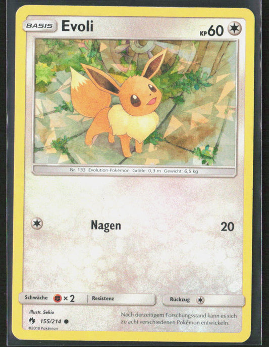 Pokemon TCG Evoli 155 Farblos 2018 Echo des Donners NM