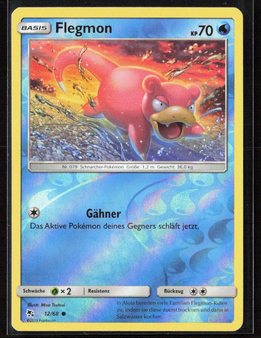 Pokemon Flegmon 12/68 Verborgenes Schicksal NM DE Reverse Holo