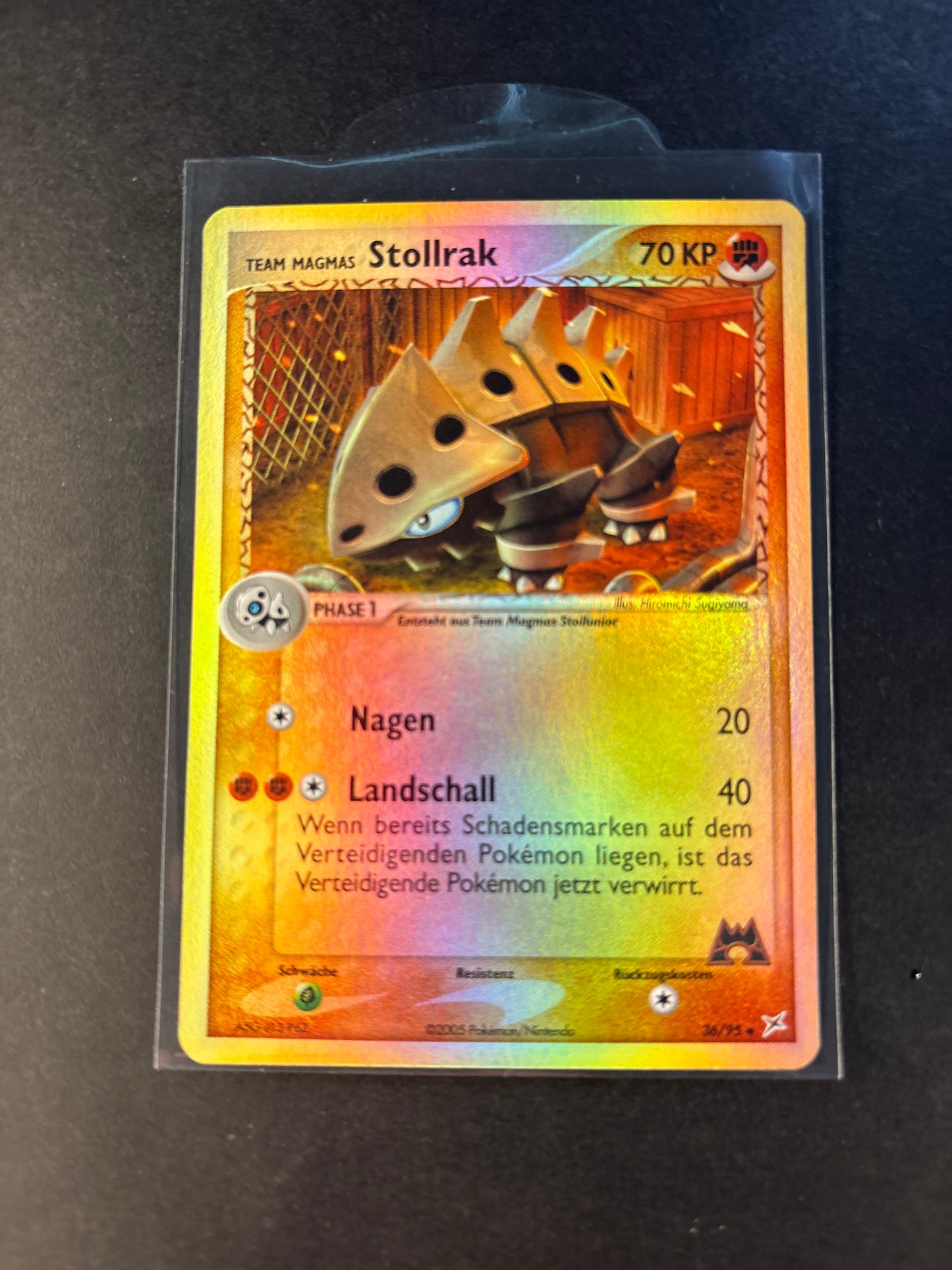 Pokémon Team Magma vs Team Aqua Magma Stollrak Reverse NM 36/95
