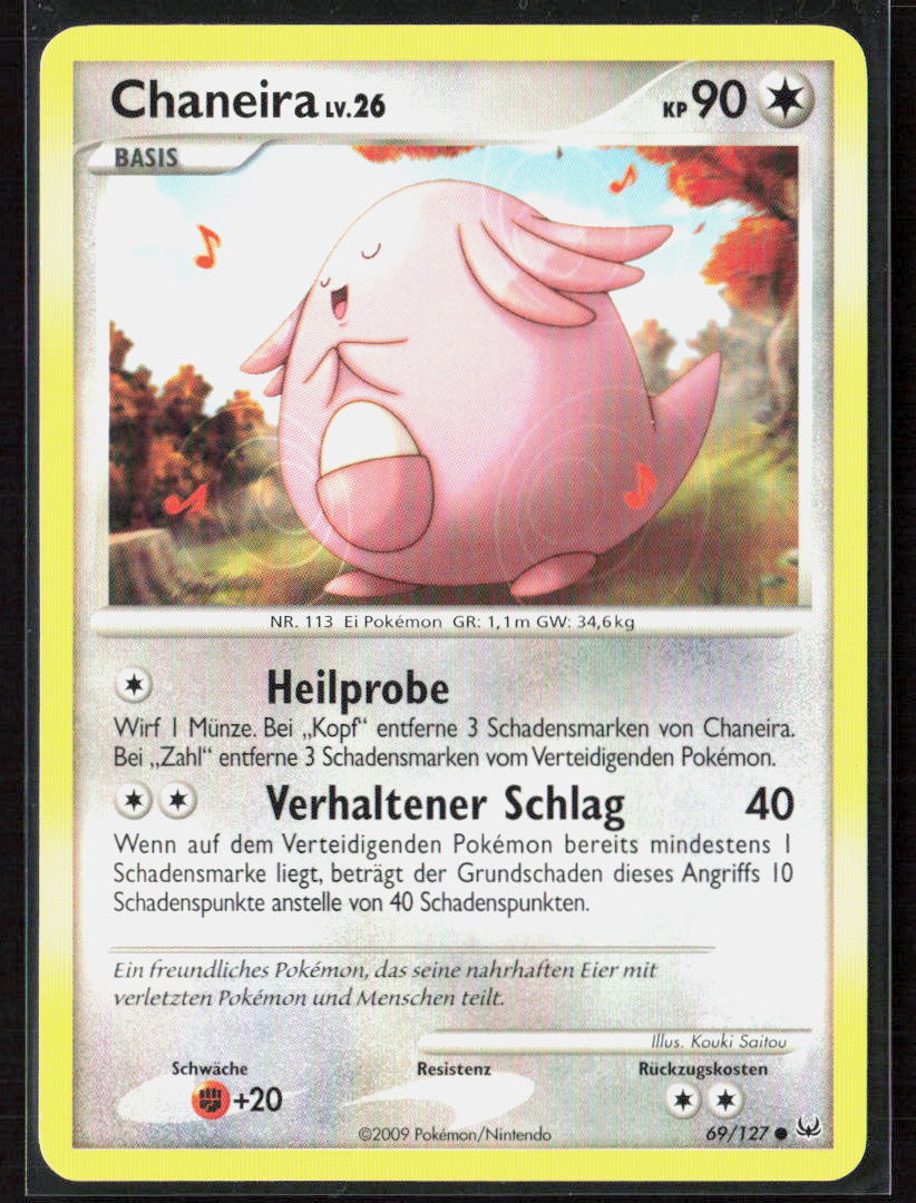 Pokemon Chaneira 69 Farblos 2009 Platin NM