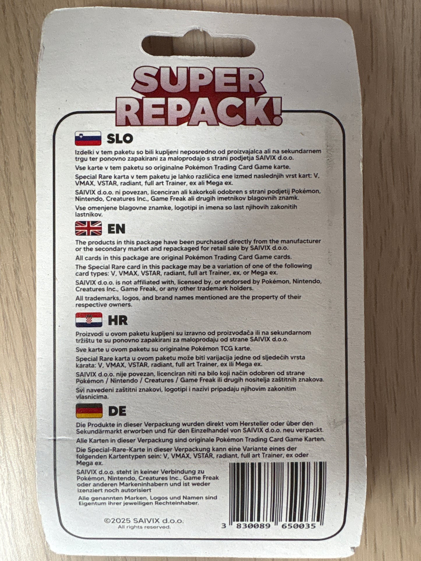 Pokémon Super Re-Pack Blister 50 Karten