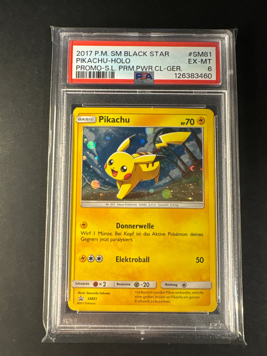 Pokémon black Star promo sm81 Pikachu psa 6