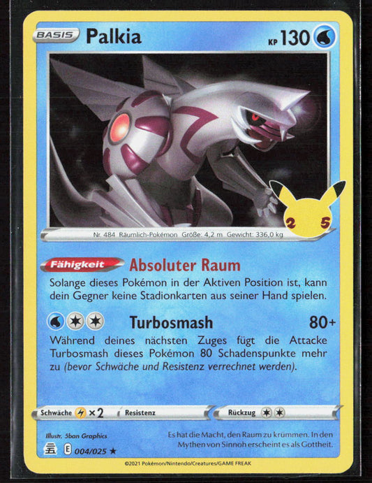 Pokemon Palkia 4 Wasser 2021 Holo Celebrations NM