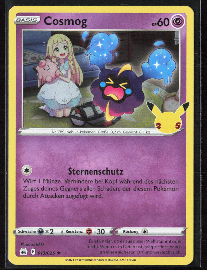 Pokemon Cosmog 13 Psycho 2021 Holo Celebrations NM