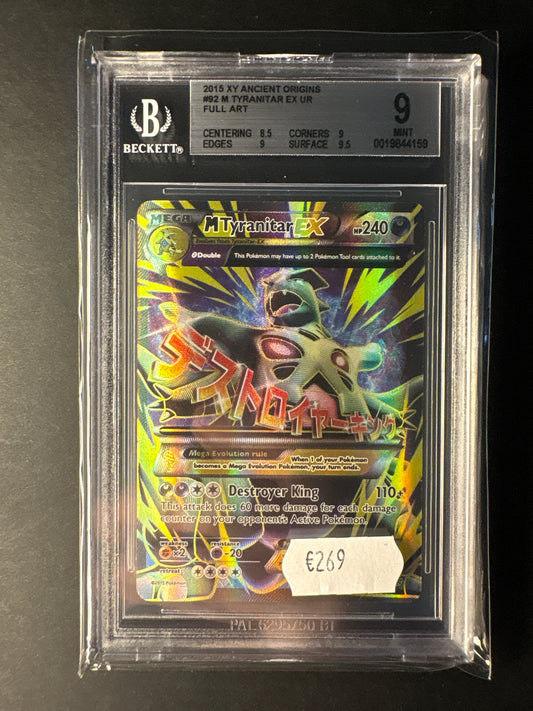 Pokémon XY ancient origins 92/98 MTyranitar ex BGS 9