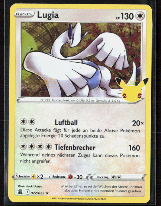 Pokemon Lugia 22 Farblos 2021 Holo Celebrations NM