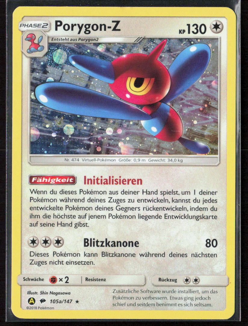Pokemon TCG Porygon-Z 105a/147 NM DEUTSCH PROMO