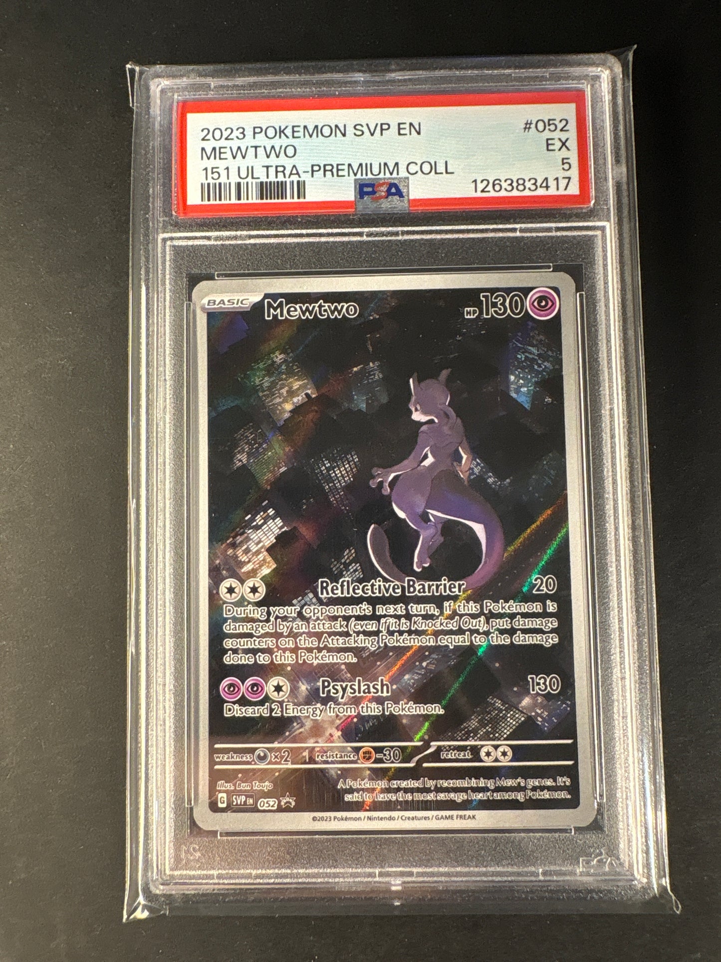 Pokémon black Star promo 151 Mewtwo Svp 052 psa 5
