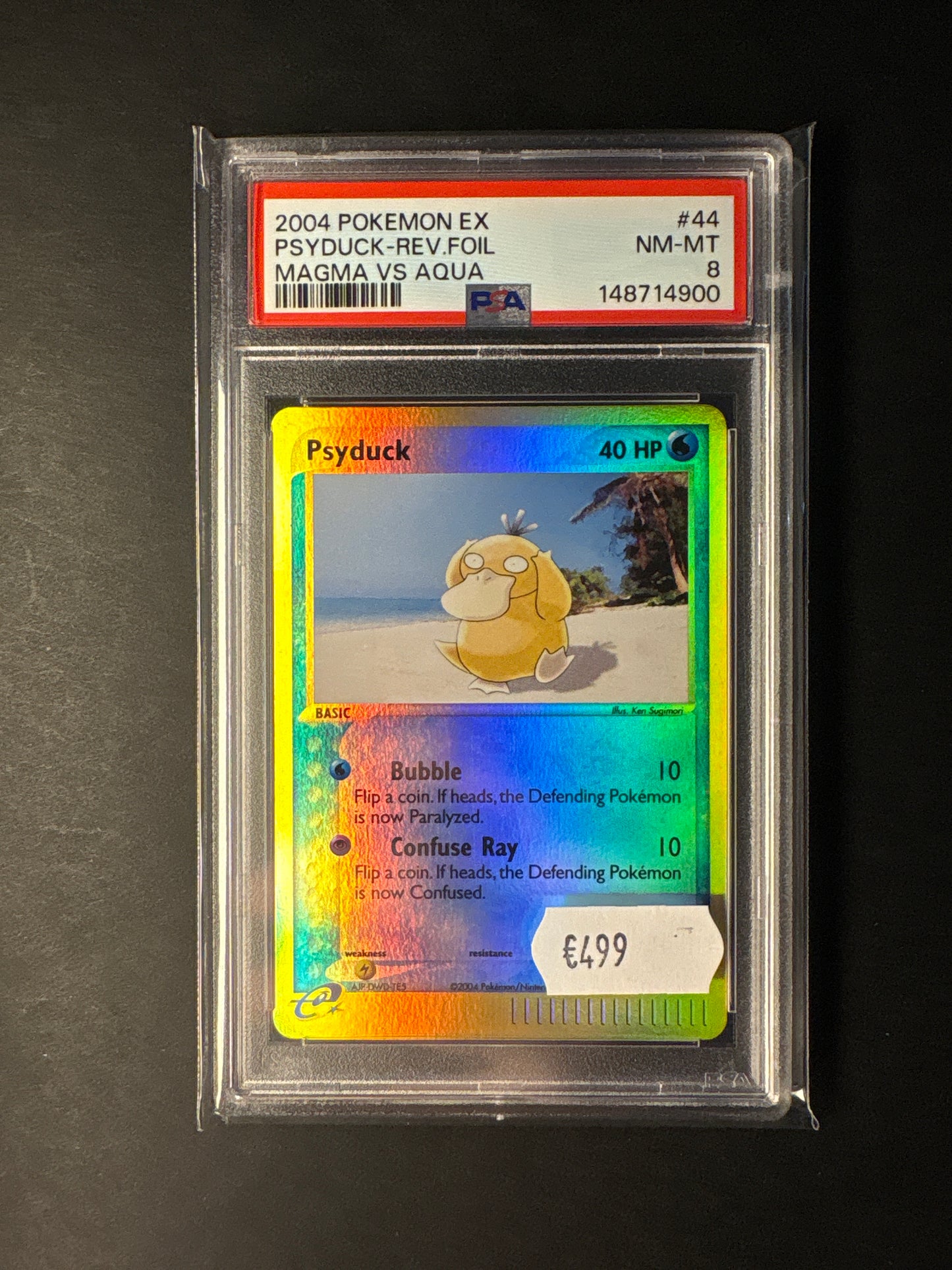 Pokémon Team Magma vs Aqua 44/95 Psyduck Reverse psa 8