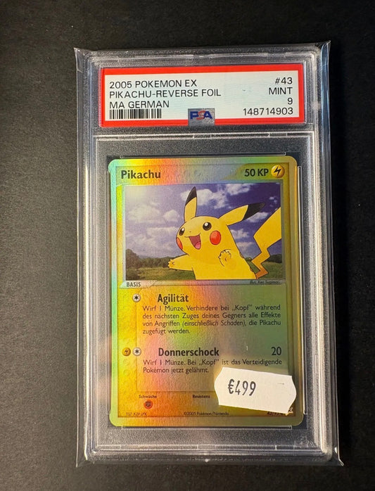 Pokémon Pikachu 43/95 Reverse Deutsch PSA 9
