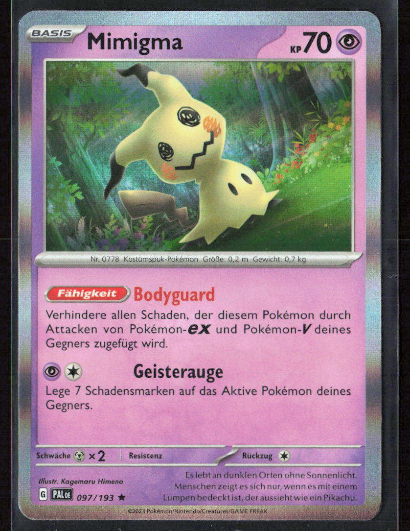 Pokemon TCG Mimigma 097/193 Psycho 2023 Holo Entwicklungen in Paldea NM