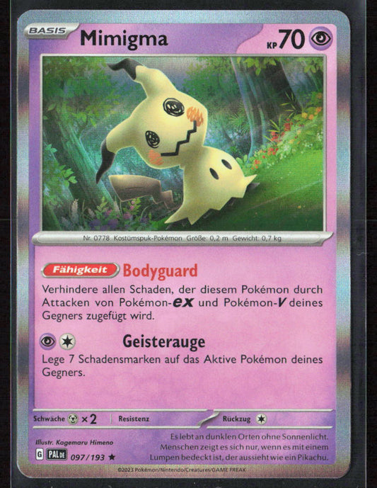 Pokemon TCG Mimigma 097/193 Psycho 2023 Holo Entwicklungen in Paldea NM