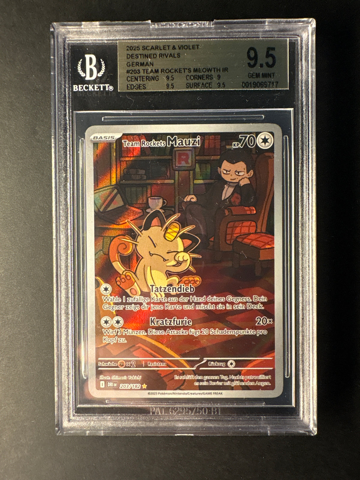 Pokémon ewige Rivalen Team Rockets Mauzi 203/182 BGS 9.5