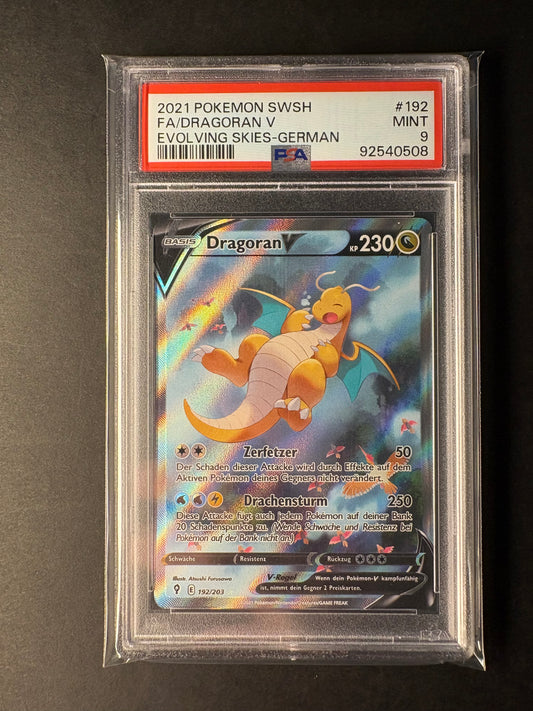 Pokémon Dragoran 192/203 PSA 9 Deutsch