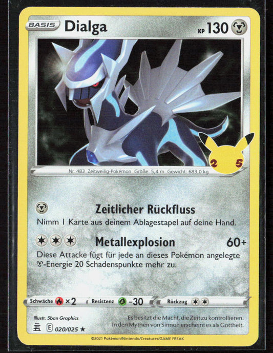 Pokemon TCG Dialga 20 Metall 2021 Holo Celebrations NM