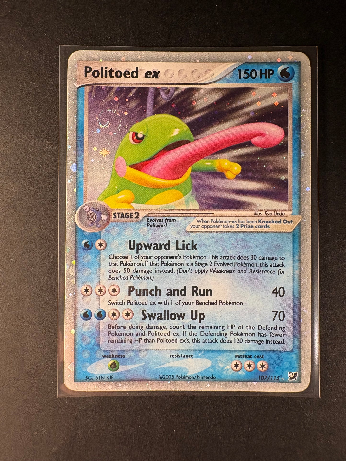 Pokémon 107/115 Politoed Ex exc+ verborgene Mächte
