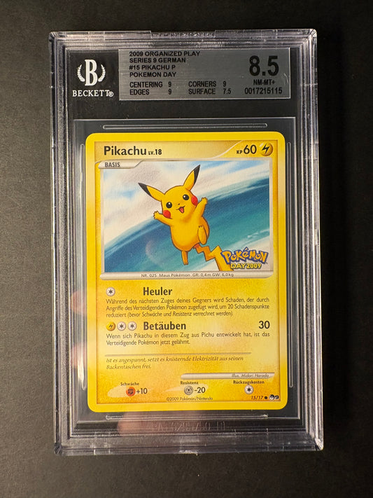 Pokémon Pikachu BGS 8.5 Pop Series 9 Pokémon day