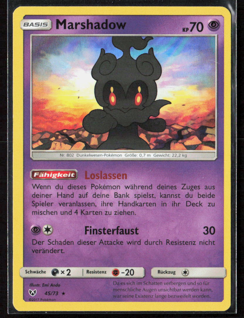 Pokemon TCG Marshadow 45/73 Psycho 2017 Holo Schimmernde Legenden NM
