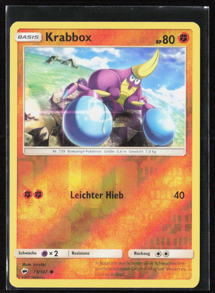 Pokemon TCG Krabbox 097/147 Kampf 2025 Hüter des Firmaments NM