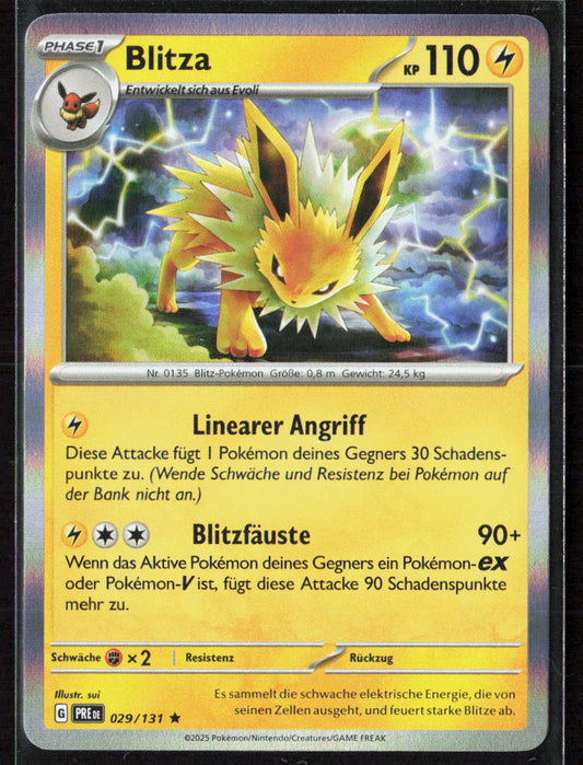 Pokemon TCG Blitza 029/131 Elektro 2025 Holo Prismatische Entwicklungen NM