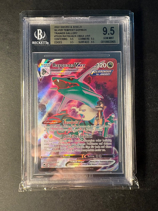 Pokemon Rayquaza VMAX TG20/TG30 Drache 2022 Silberne Sturmwinde NM PSA/BGS 9.5