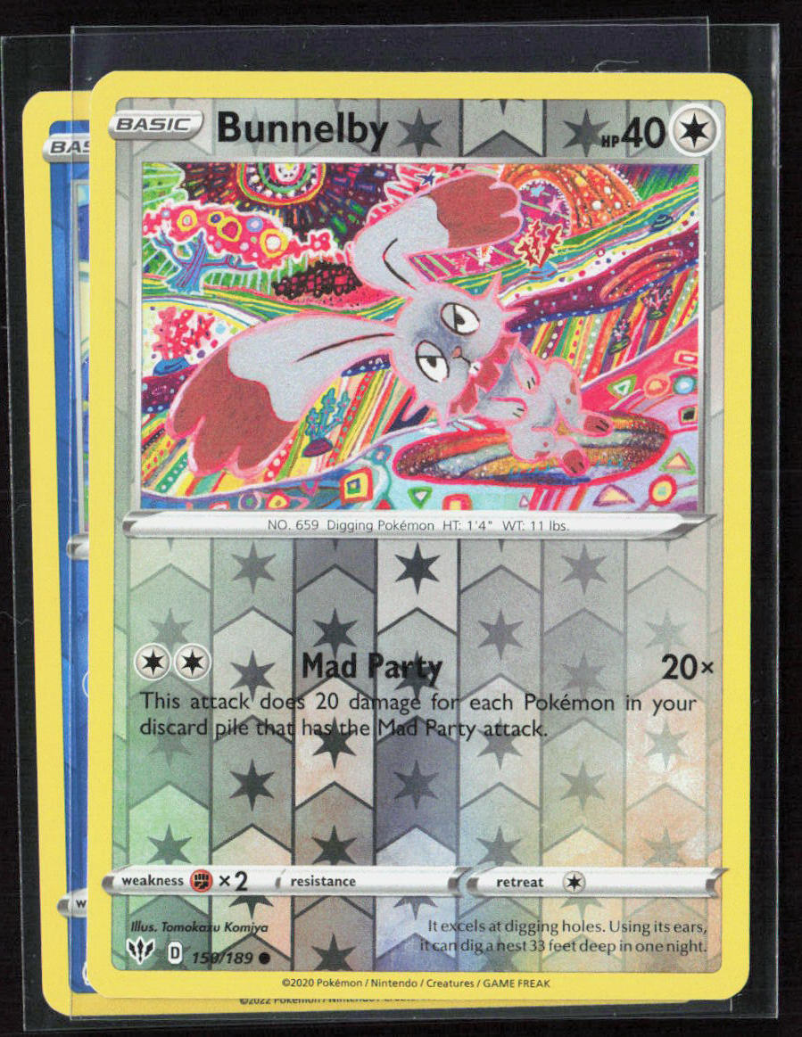 Pokemon TCG Bunnelby  150/189 Colorless 2026 Reverse Holo   NM