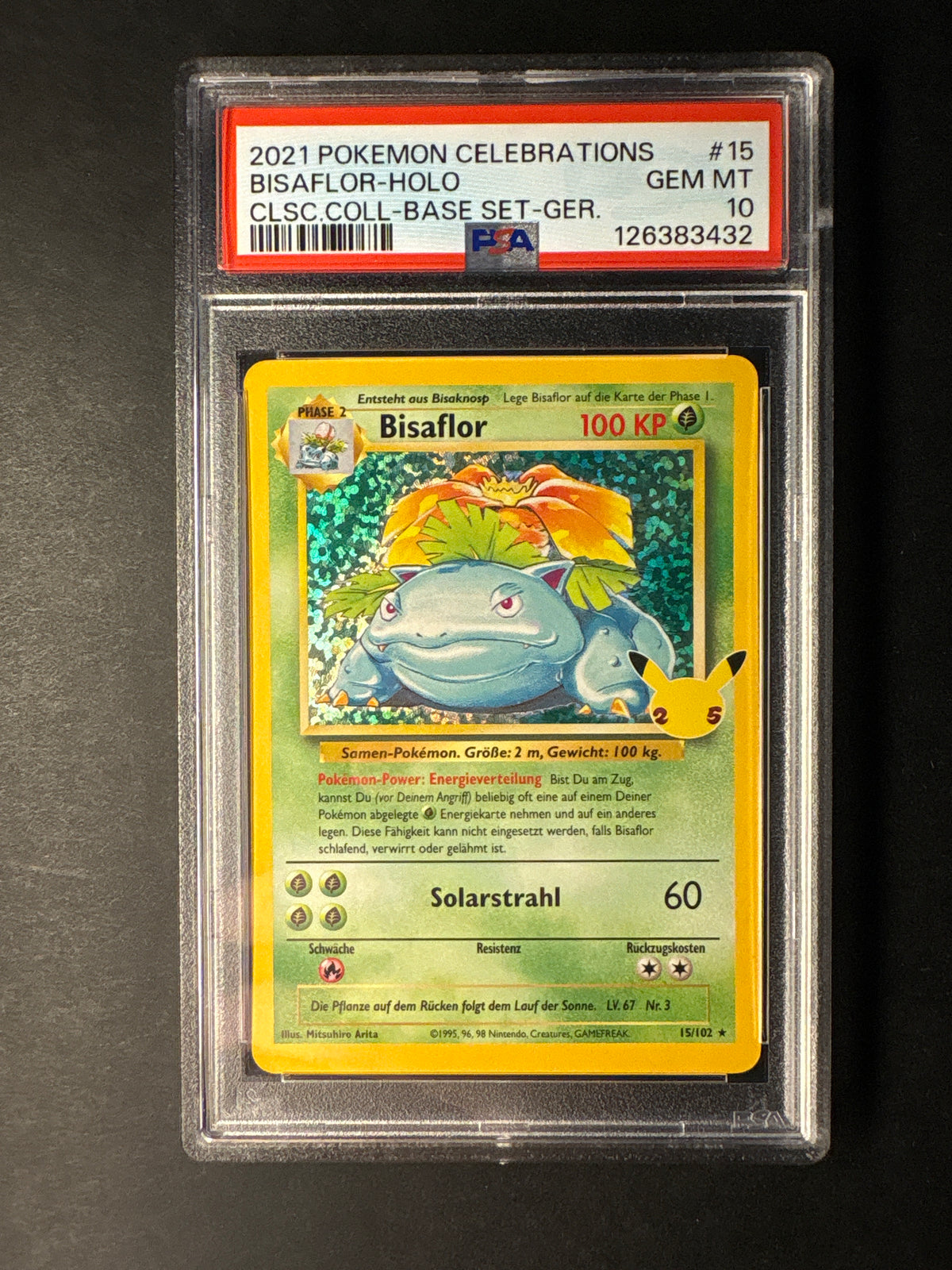 Pokémon celebrations Bisaflor 15/102 psa 10