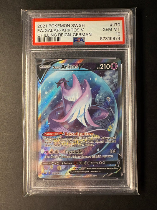 Pokémon Galar Arktos PSA 10 Deutsch schaurige Herrschaft