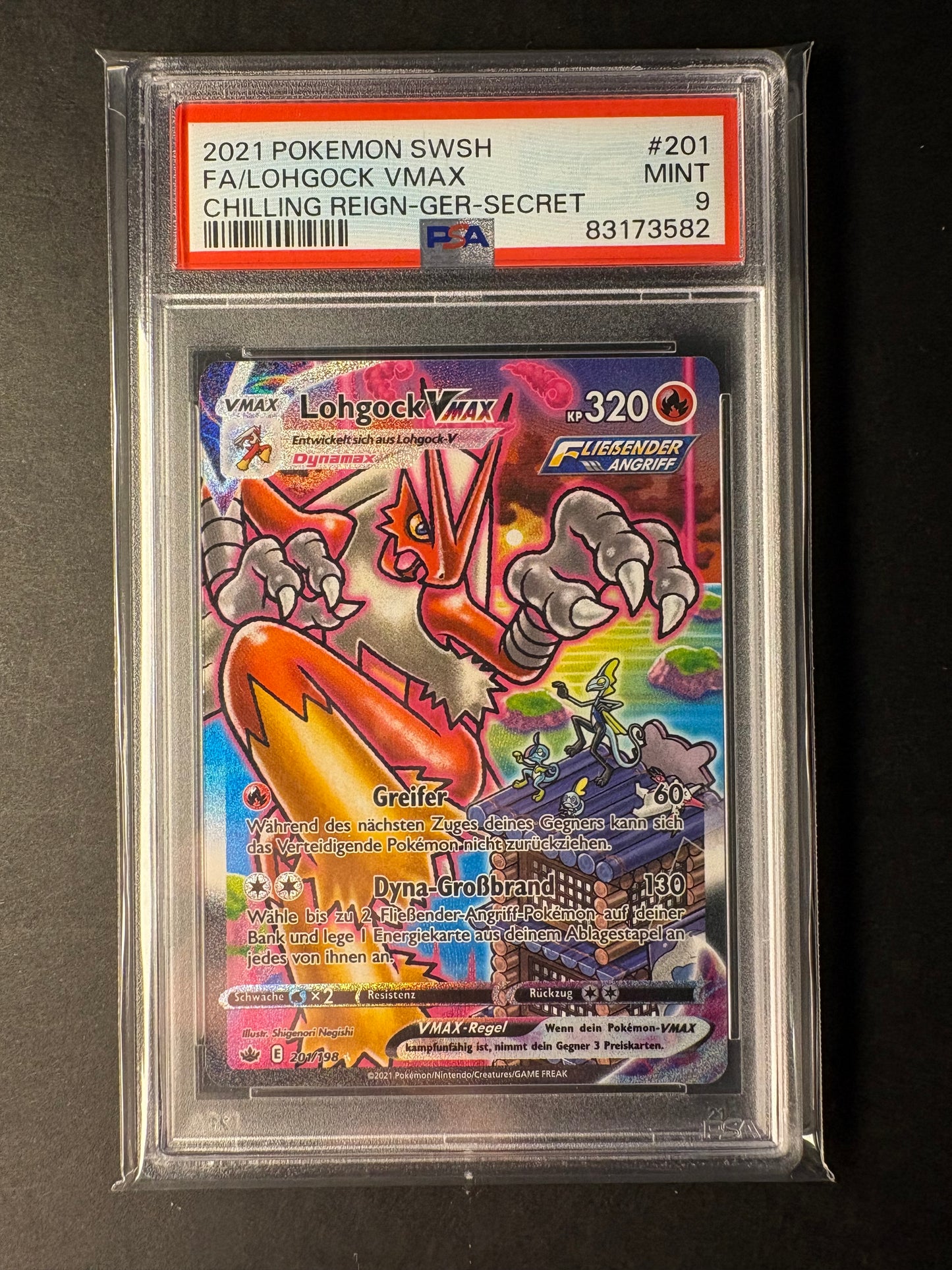Pokémon Lohgock PSA 9 Schaurige Herrschaft deutsch