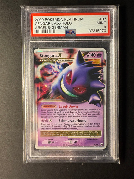 Pokémon Gengar Lv. x 97/99 psa 9 deutsch