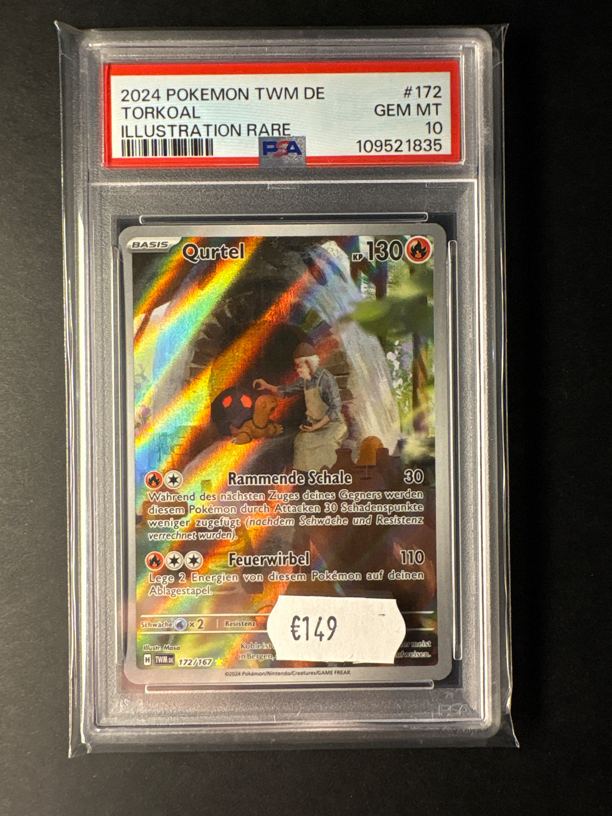 Pokémon 172/167 Qurtel psa 10 Maskerade im Zwielicht