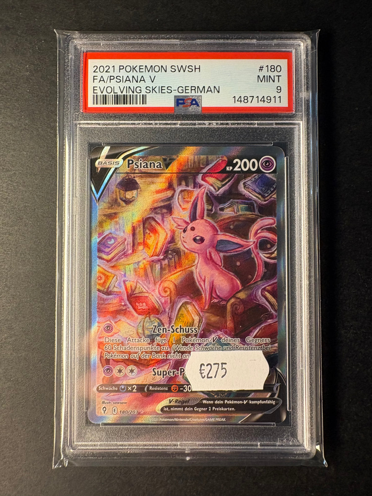 Psiana V 180/203 Pokemon Karte deutsch Drachenwandel PSA 9