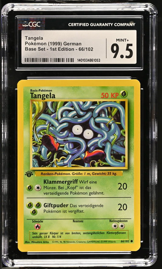Pokémon Tangela 66/102 Base Set - 1st Edition NM CGC 9.5
