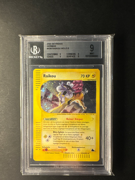 Pokémon skyridge Raikou holo H26/H32 BGS 9
