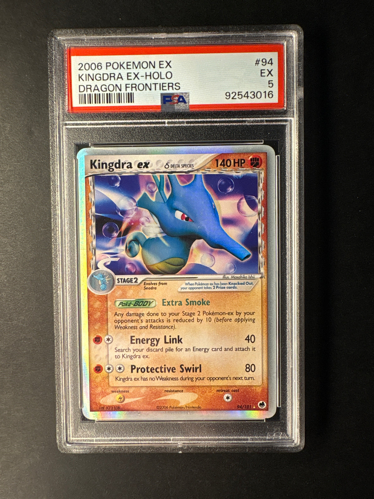 Pokémon Dragon Frontiers Kingdra Ex 94/101 psa 5