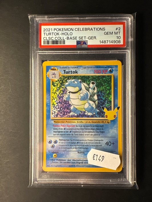Pokémon celebrations 2/102 Turtok psa 10