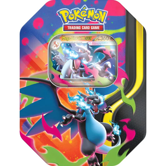 Pokemon TCG - Mega-Entwicklung: Mega Glurak X EX Tin - Deutsch