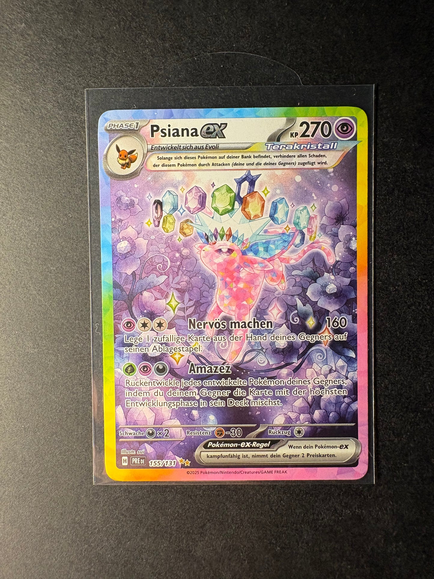 Pokémon Psiana Ex 155/131 Prismatische Entwicklungen Nm