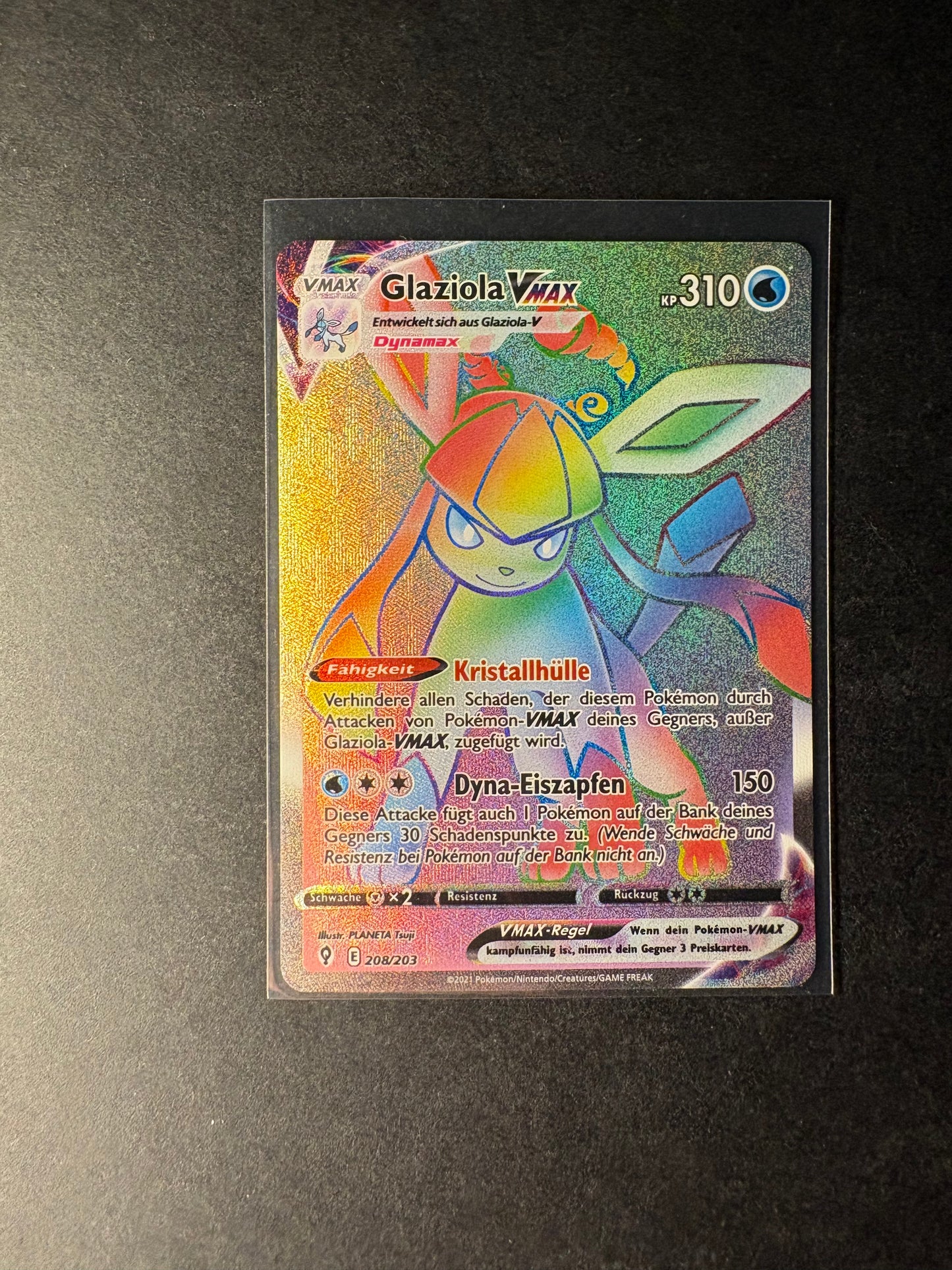 Pokémon Glaziola Vmax 208/203 Drachenwandel NM Deutsch