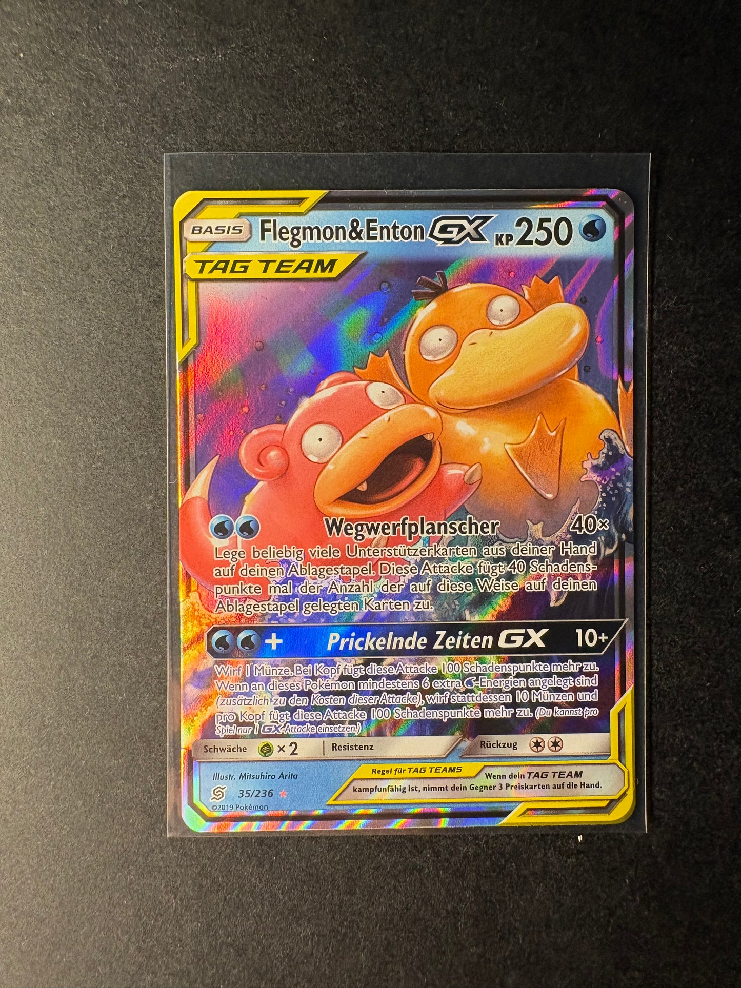 Pokémon 35/236 Flegmon & Enton GX NM- Unified Minds