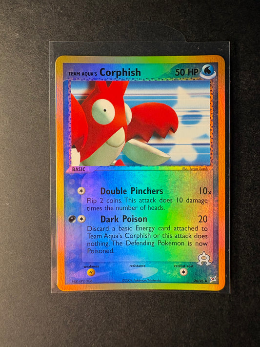 Pokémon 26/95 Reverse Team Aquas Corpish NM Englisch