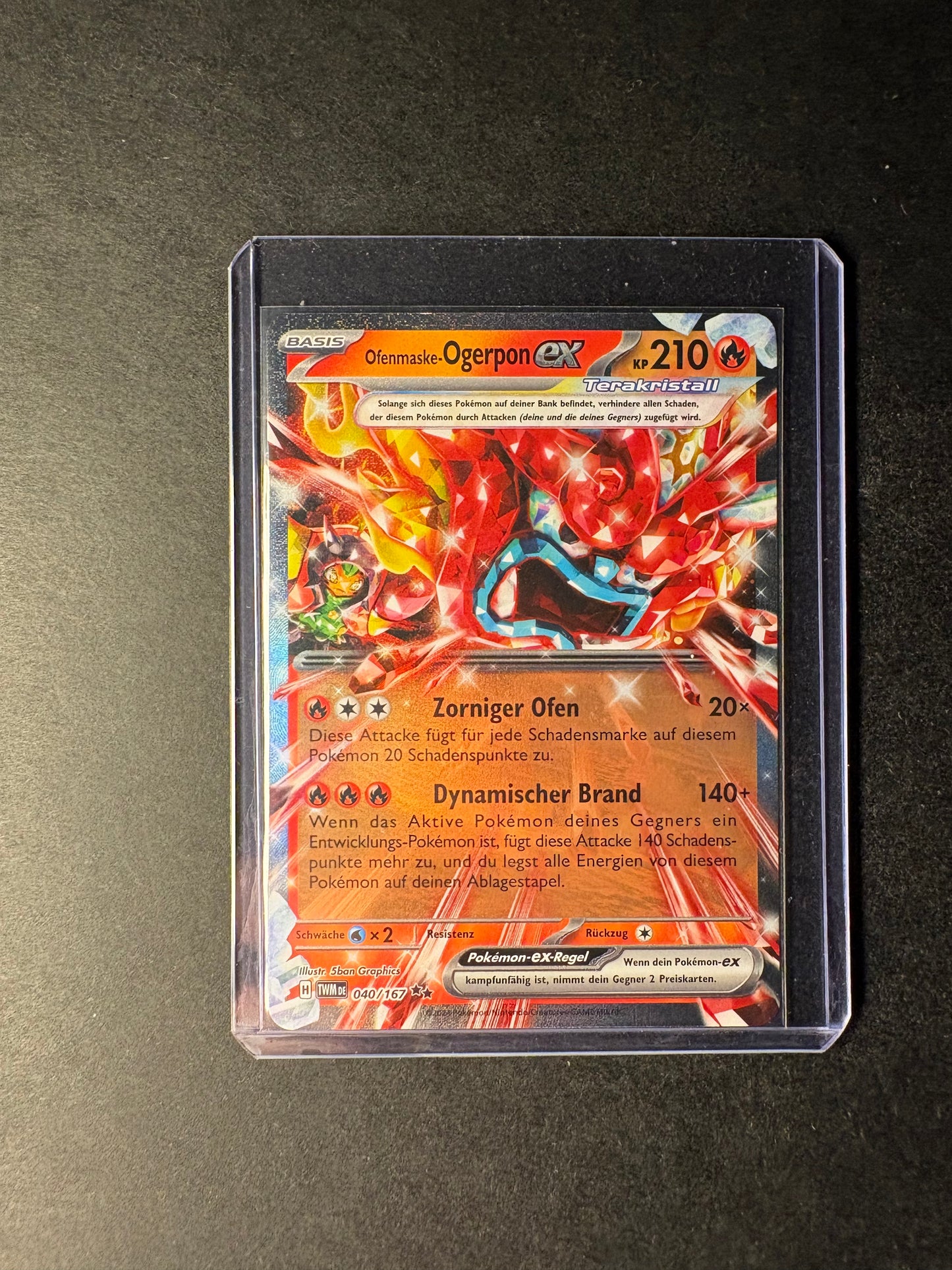 Pokémon Ofenmaske Ogerpon Ex 040/167 Maskerade im Zwielicht Nm