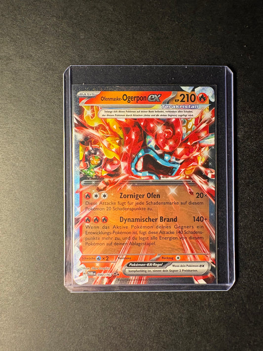 Pokémon Ofenmaske Ogerpon Ex 040/167 Maskerade im Zwielicht Nm