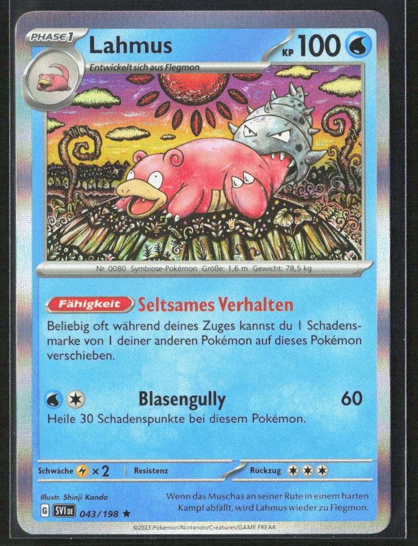 Pokemon TCG Lahmus 43 Wasser 2019 Holo Kräfte im Einklang NM