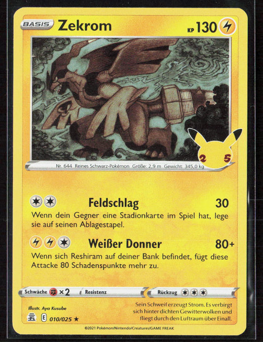 Pokemon TCG Zekrom 10 Elektro 2021 Holo Celebrations NM