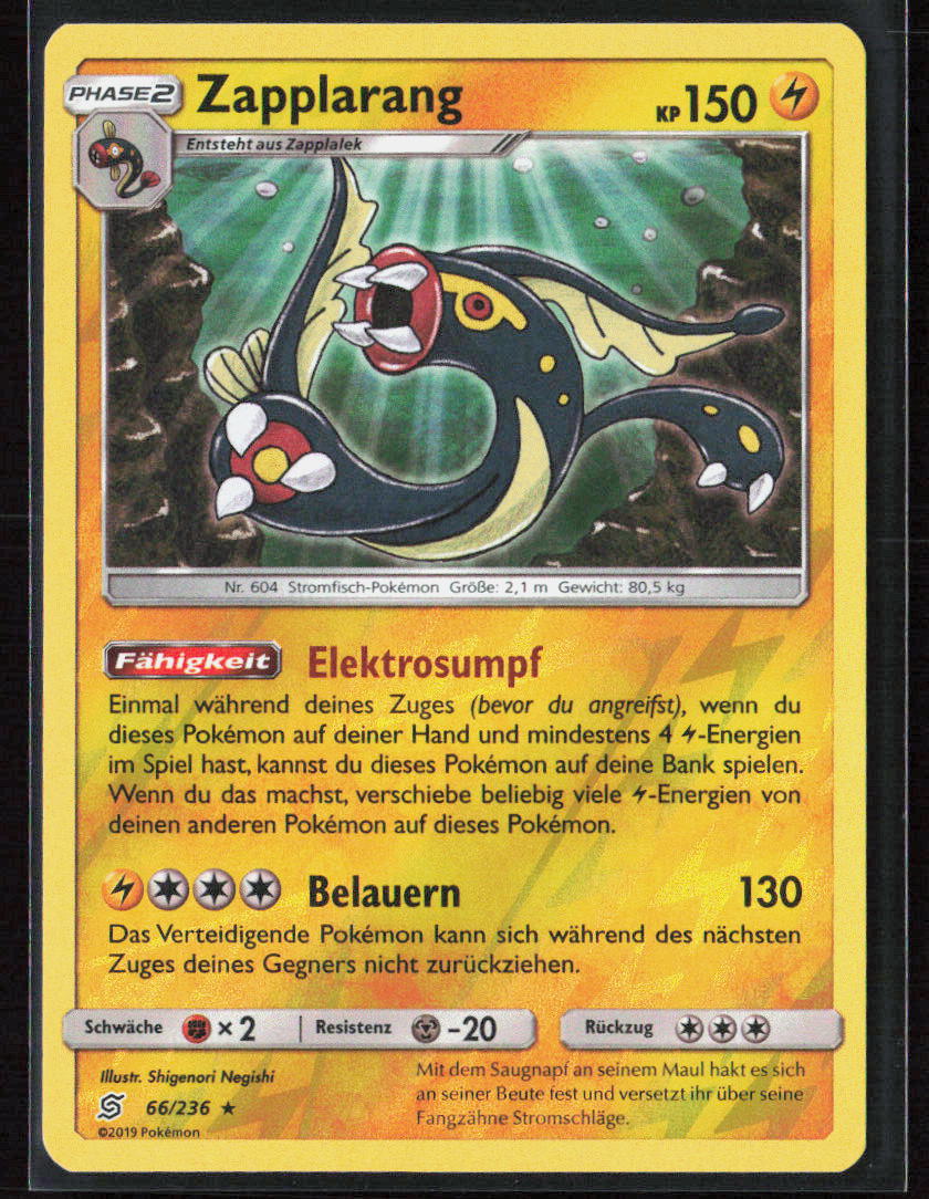 Pokemon TCG Zapplarang 66/236 Elektro 2019 Reverse Holo Bund der Gleichgesinnten